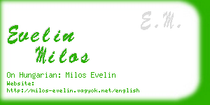 evelin milos business card